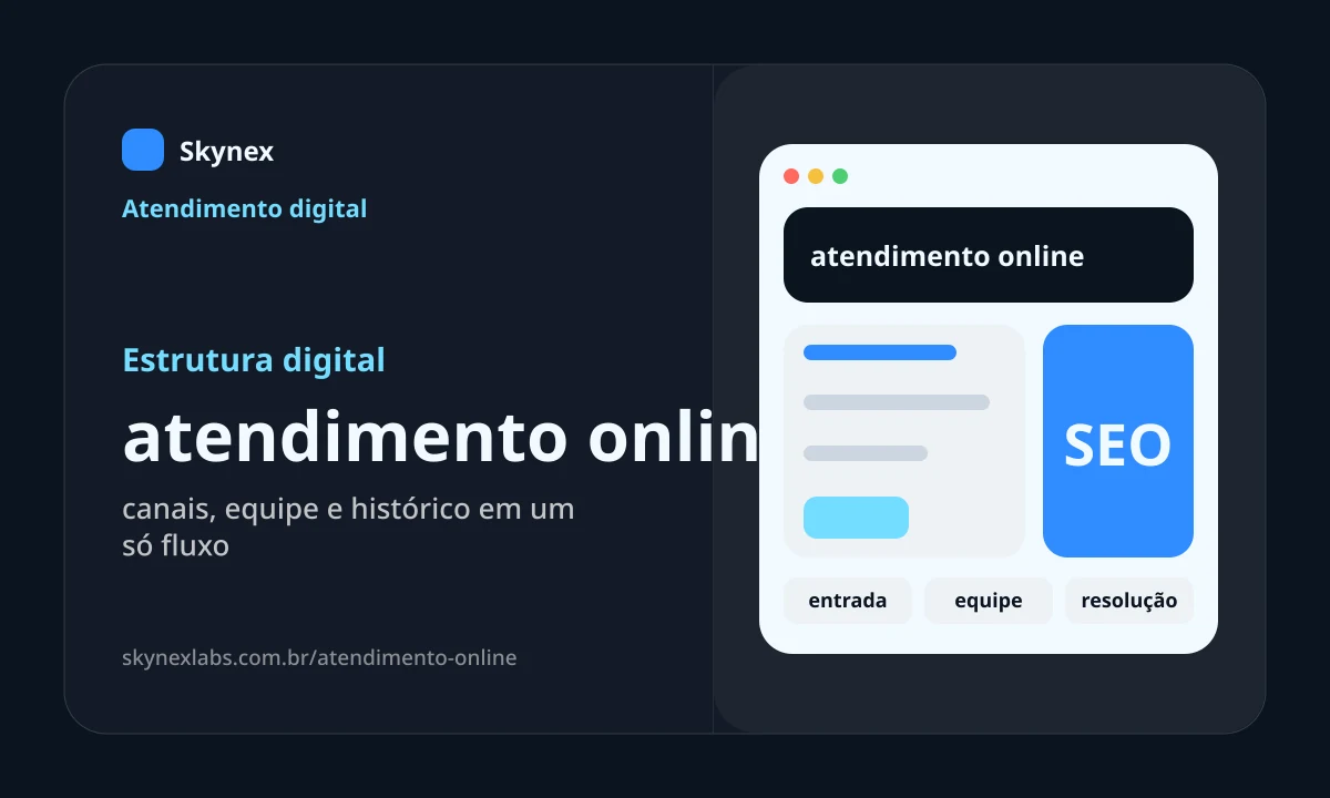 Estrutura digital para atendimento online atendimento online - Estrutura digital