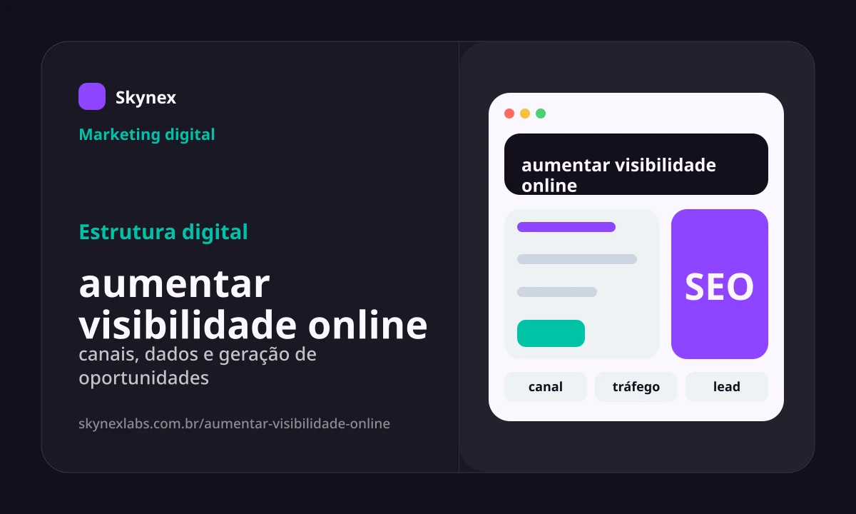 Estrutura digital para aumentar visibilidade online aumentar visibilidade online - Estrutura digital