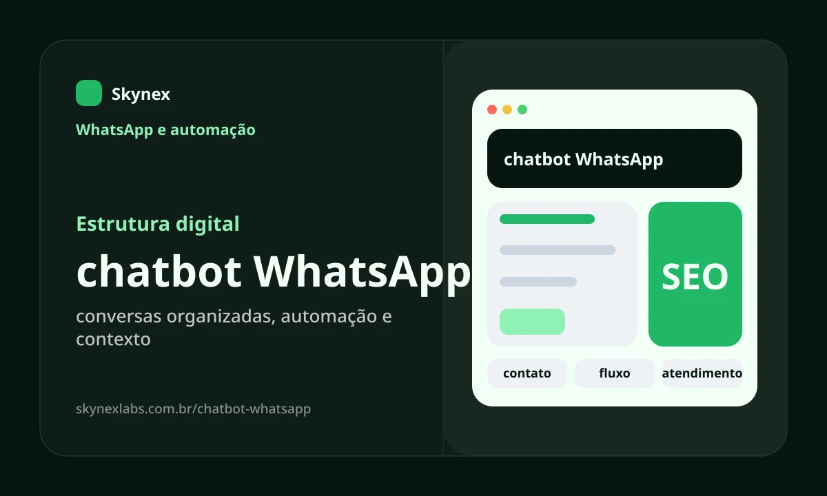 chatbot WhatsApp - Estrutura digital