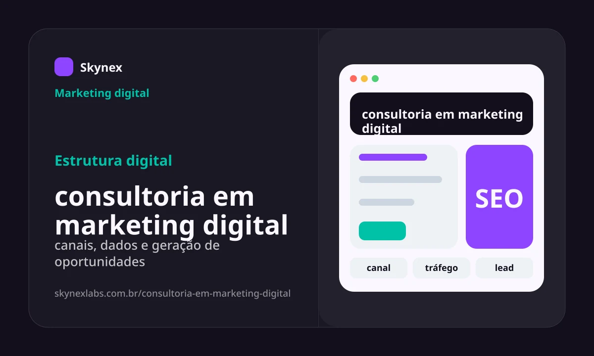 consultoria em marketing digital - Estrutura digital