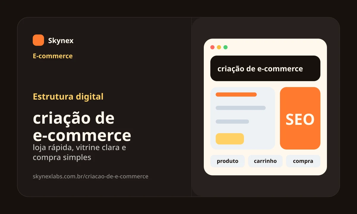 criação de e-commerce - Estrutura digital