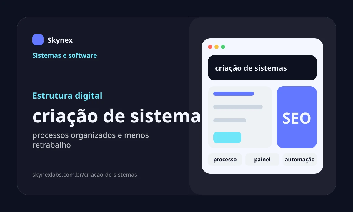 Estrutura digital para criação de sistemas criação de sistemas - Estrutura digital