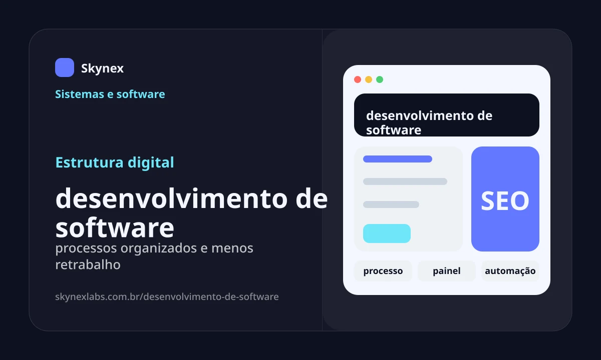 Estrutura digital para desenvolvimento de software desenvolvimento de software - Estrutura digital