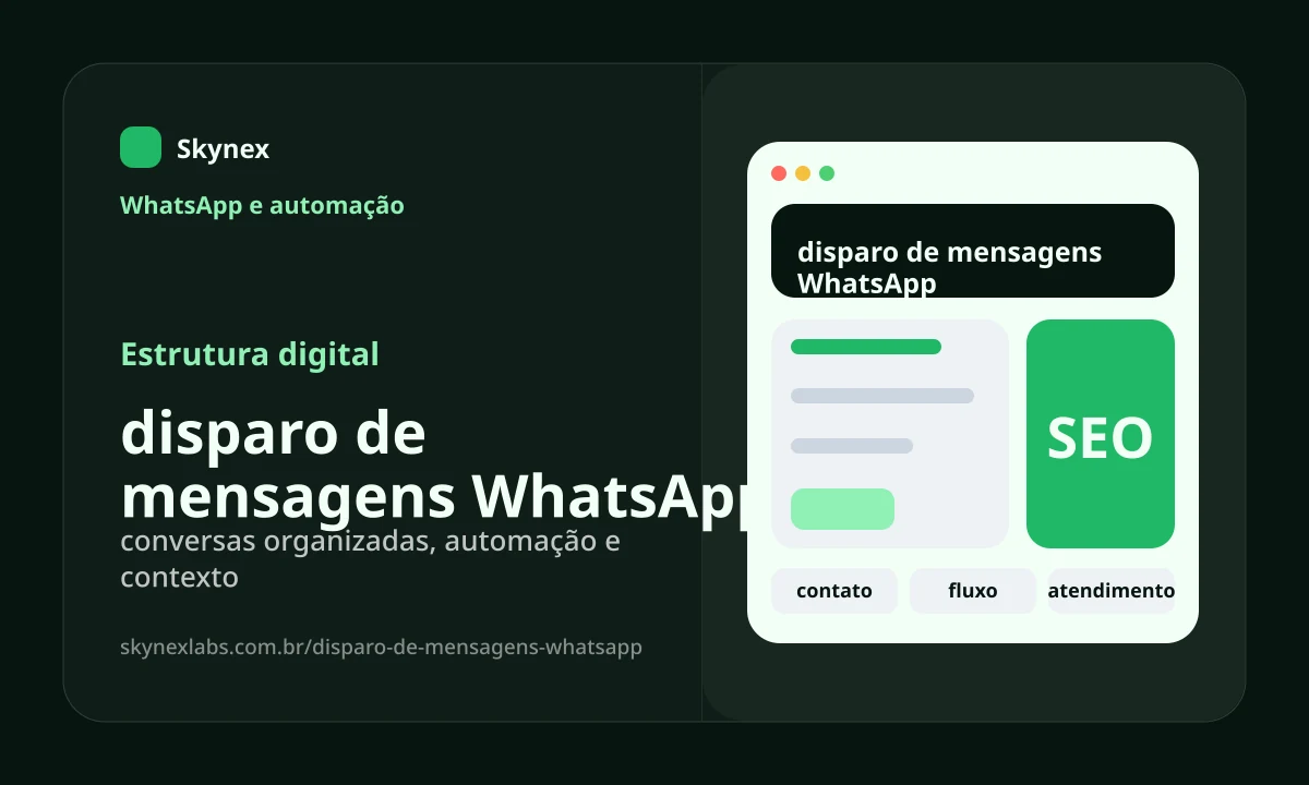 Estrutura digital para disparo de mensagens WhatsApp disparo de mensagens WhatsApp - Estrutura digital