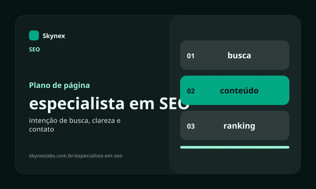 Planejamento estratégico para especialista em SEO especialista em SEO - Planejamento estratégico