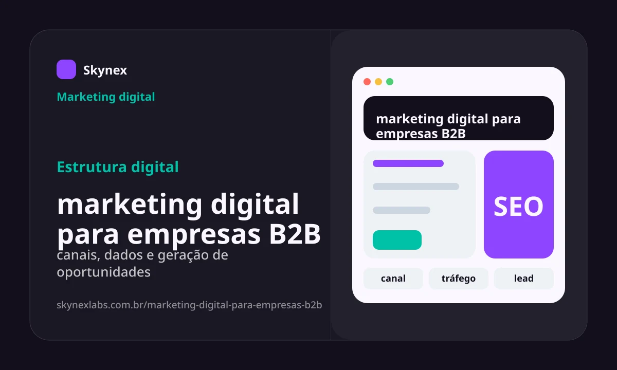 Estrutura digital para marketing digital para empresas B2B marketing digital para empresas B2B - Estrutura digital
