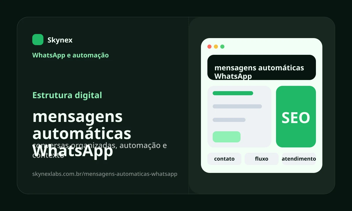 Estrutura digital para mensagens automáticas WhatsApp mensagens automáticas WhatsApp - Estrutura digital