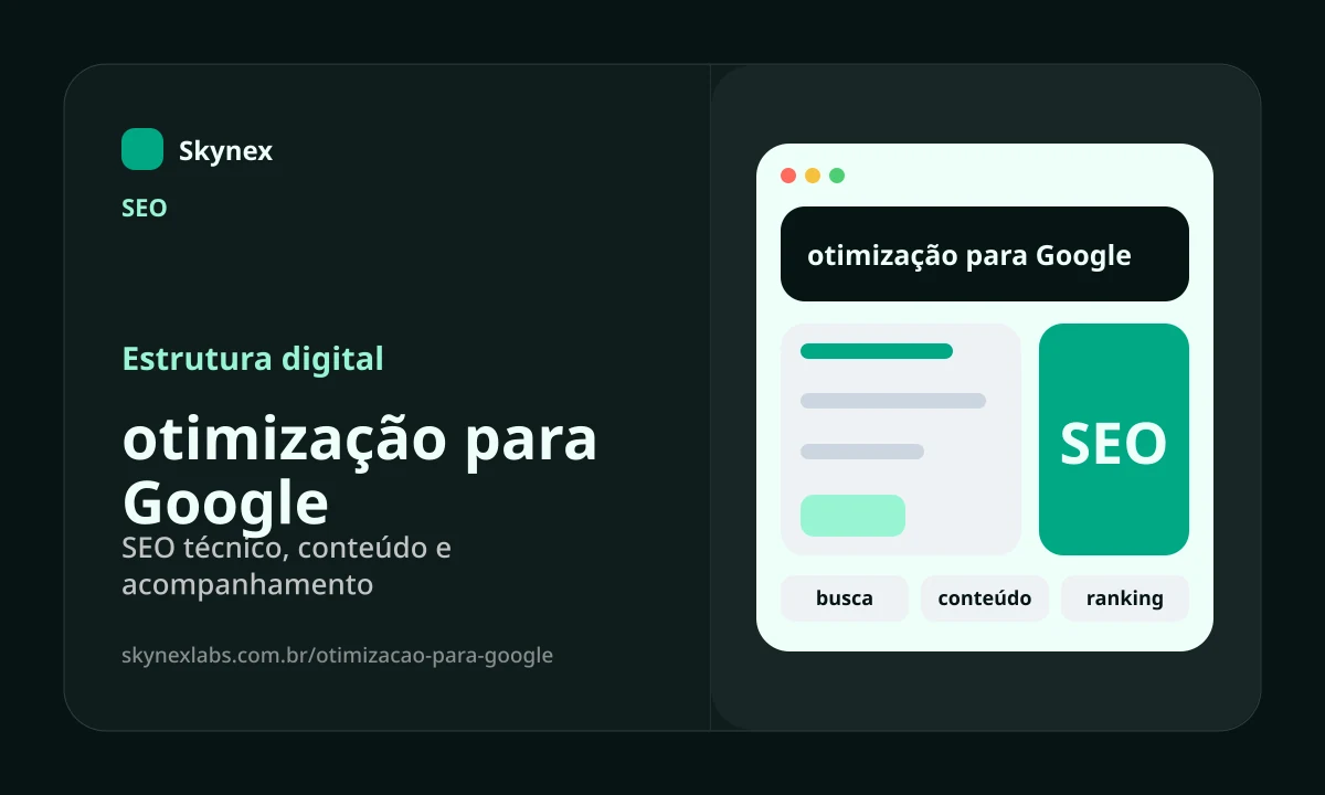 Estrutura digital para otimização para Google otimização para Google - Estrutura digital