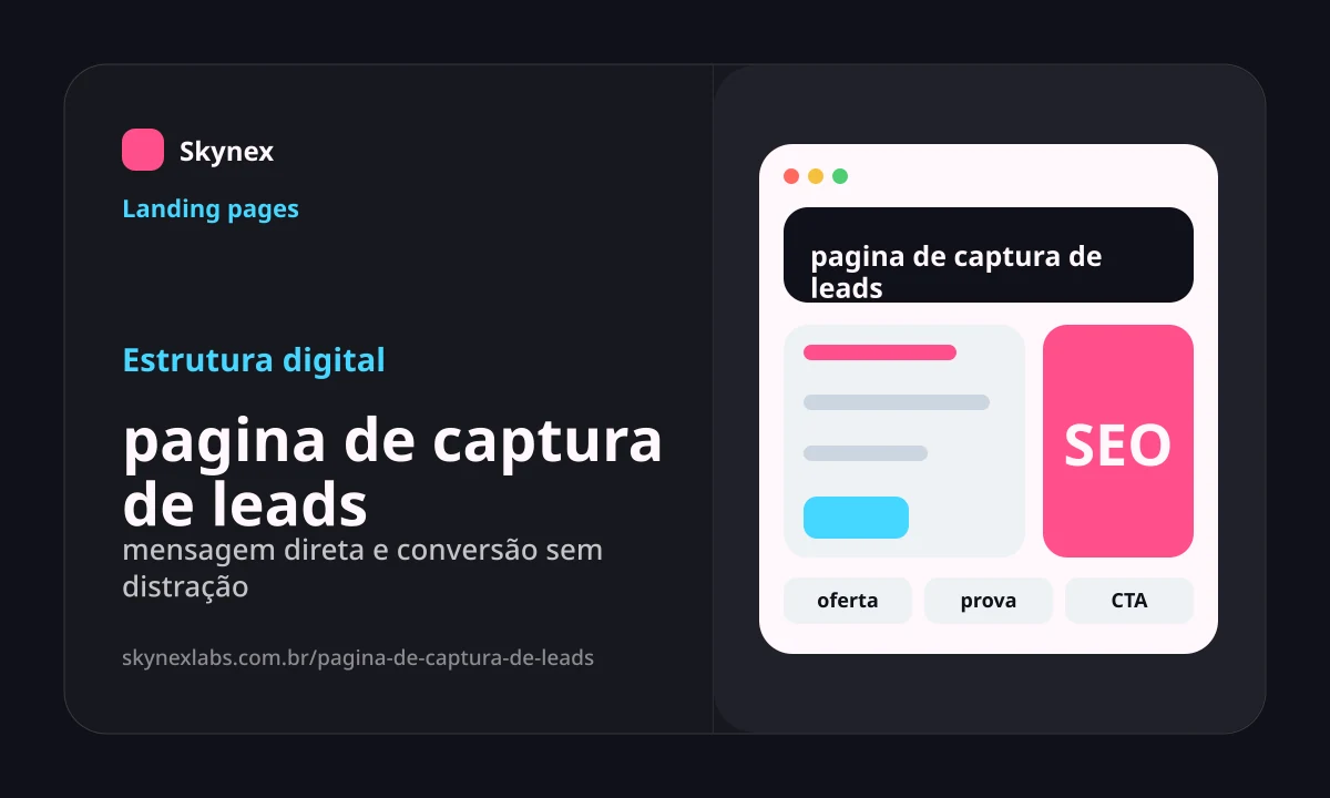 pagina de captura de leads - Estrutura digital