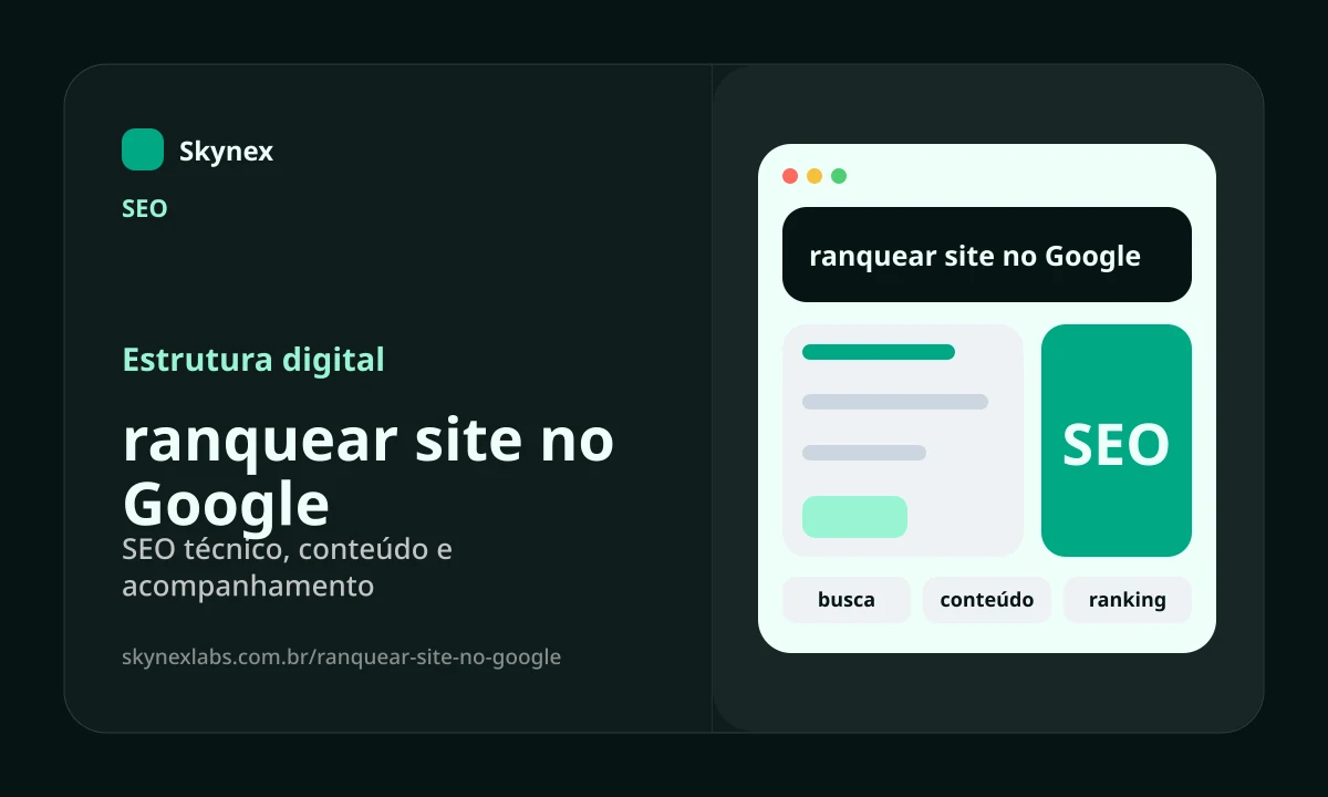 Estrutura digital para ranquear site no Google ranquear site no Google - Estrutura digital