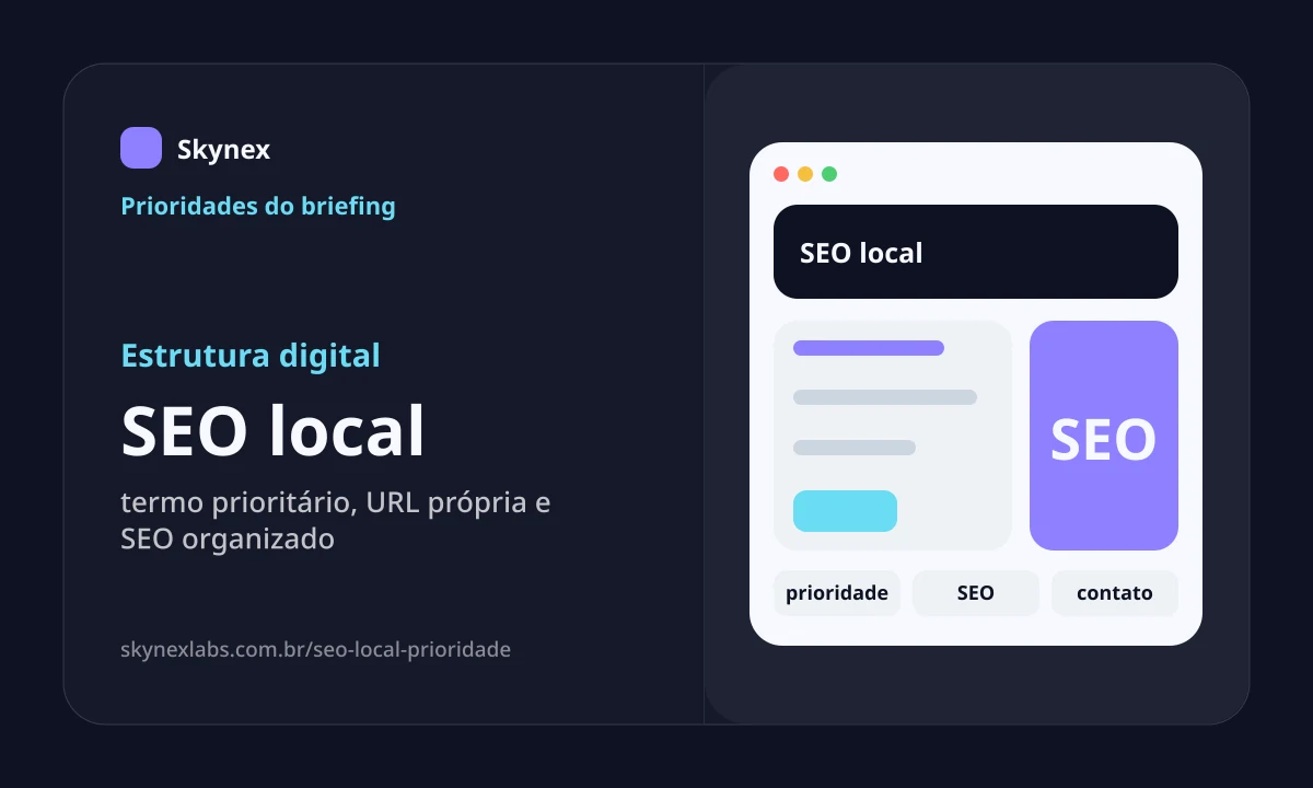 Estrutura digital para SEO local SEO local - Estrutura digital