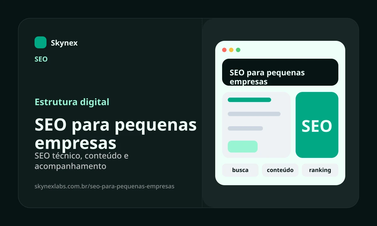 SEO para pequenas empresas - Estrutura digital
