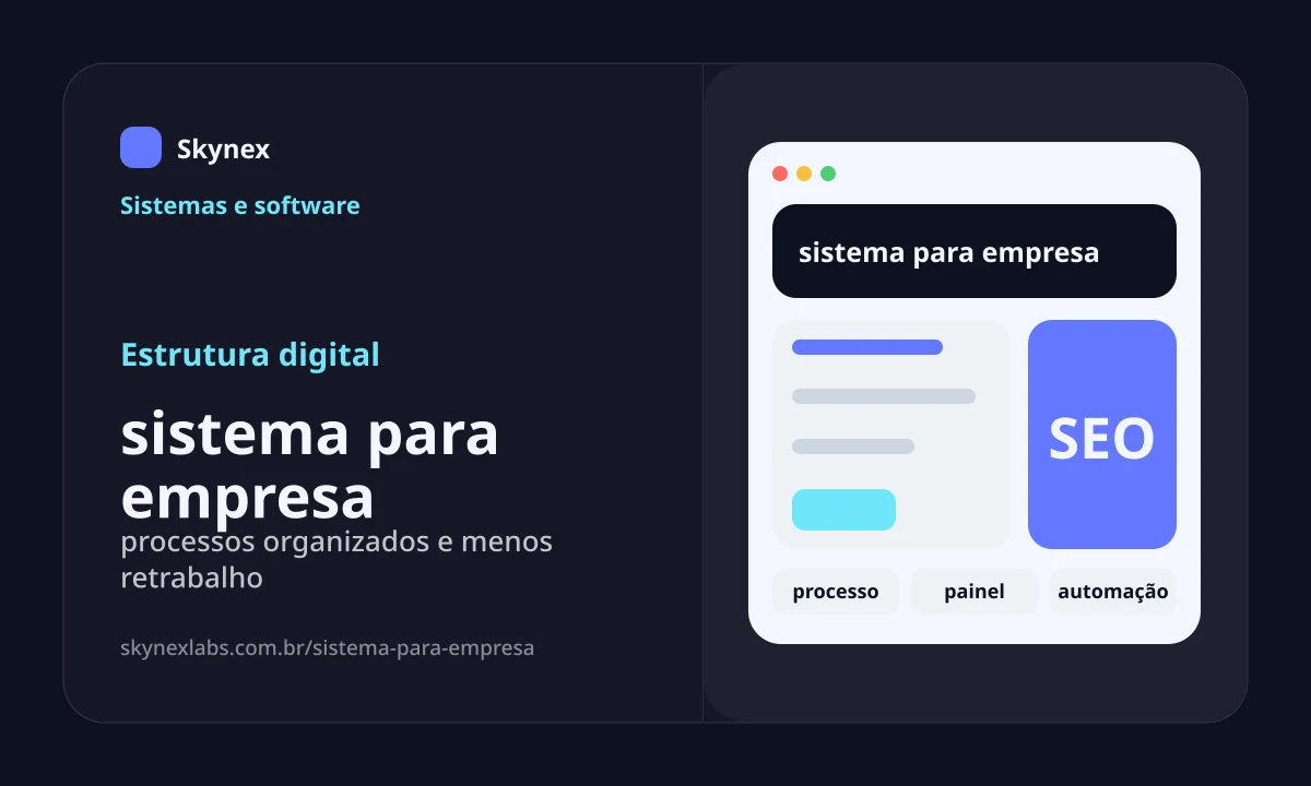 sistema para empresa - Estrutura digital