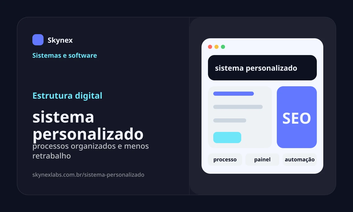 Estrutura digital para sistema personalizado sistema personalizado - Estrutura digital