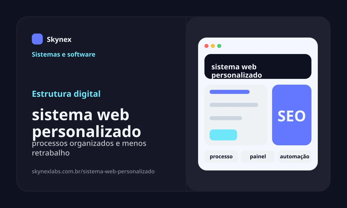 Estrutura digital para sistema web personalizado sistema web personalizado - Estrutura digital