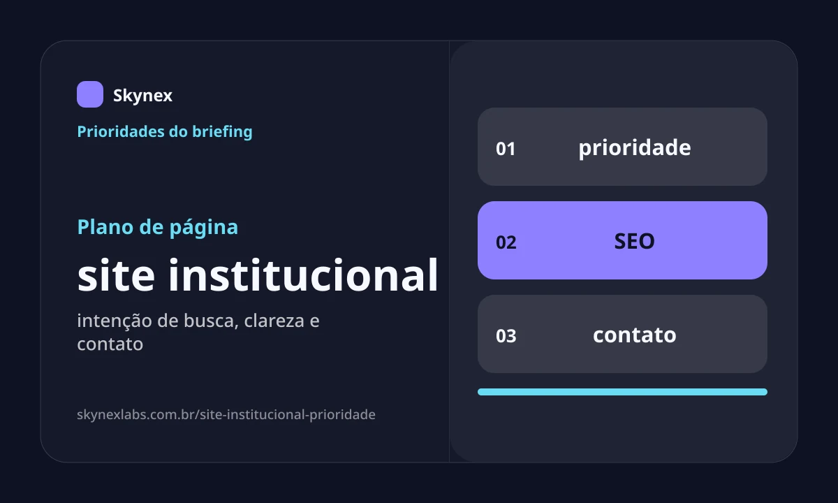 Planejamento estratégico para site institucional site institucional - Planejamento estratégico